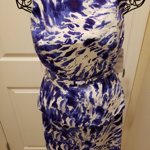 NWT London Times Purple and White Sz 6 - Picture 2 of 8